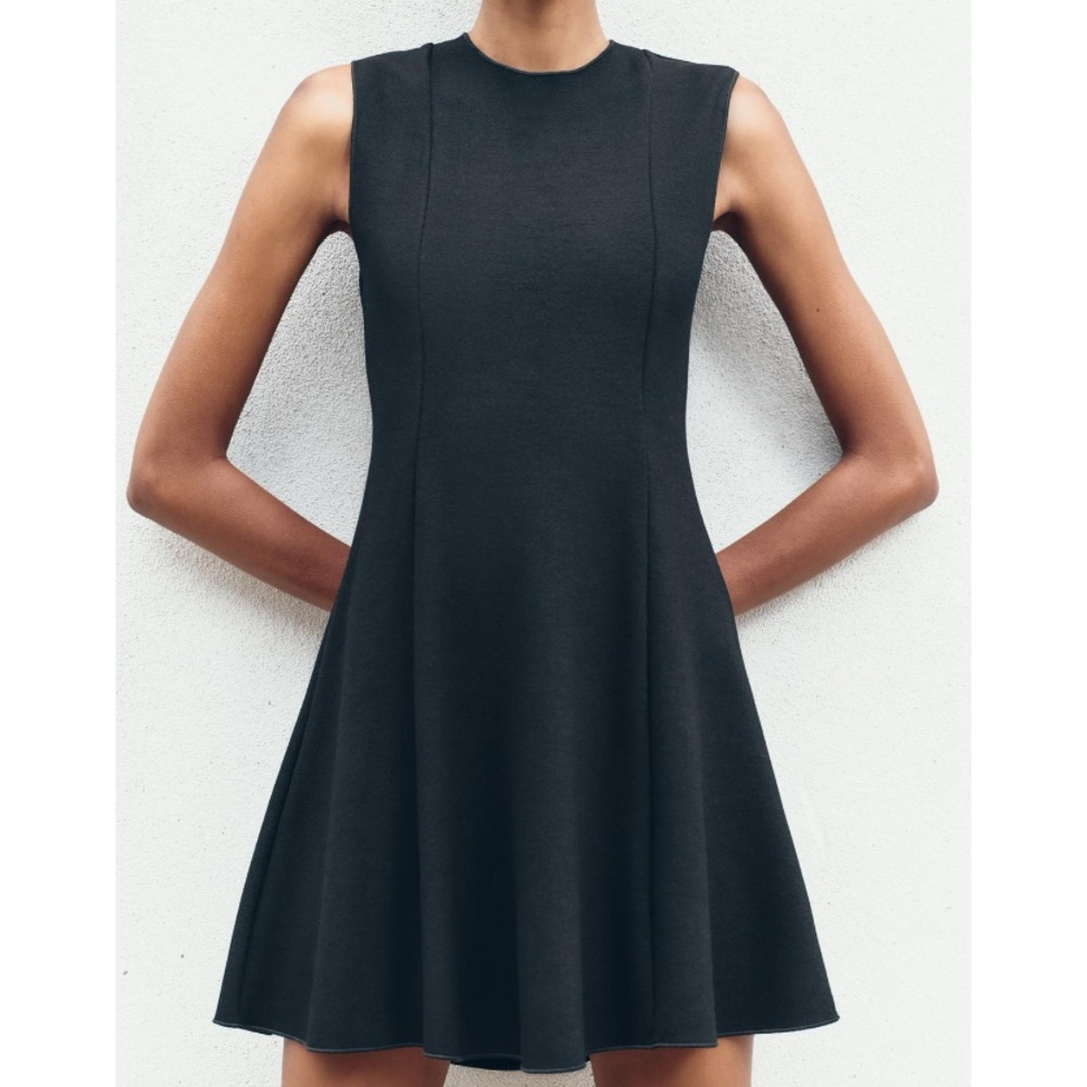 ZARA stretch knit skater dress